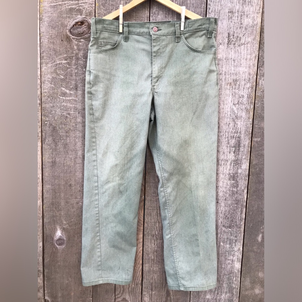 Vintage 70s-80s Big Mac OD Green Jeans Workwear W 36 L30